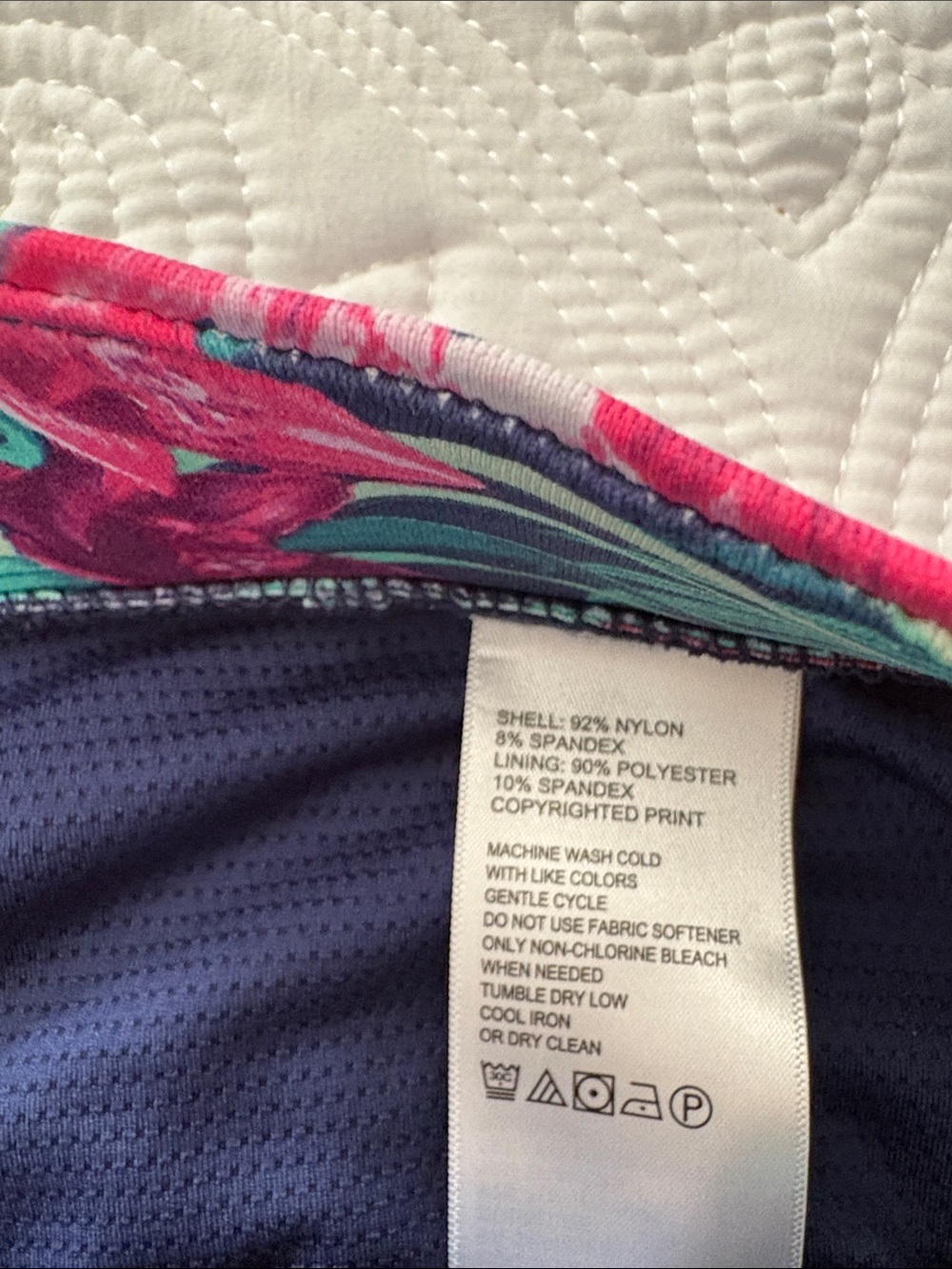 Tommy Bahama Tropical Navy Mini skorts with Pink & Green Floral Print - Picture 3 of 11